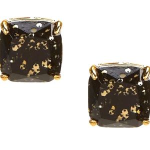 Kate Spade Glitter Crystal Square Stud Earrings